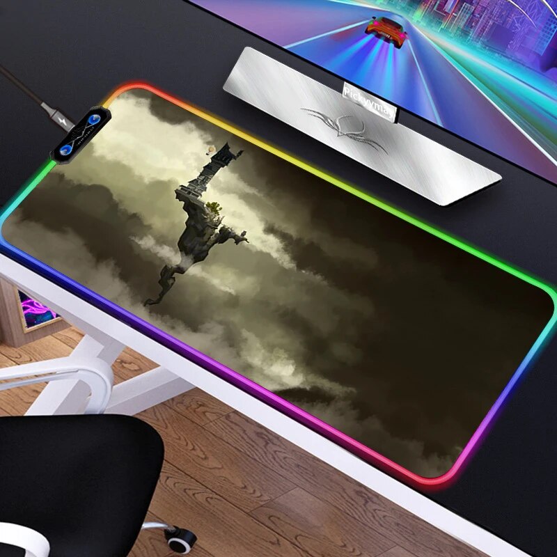 Little Nightmares Large RGB Gaming Mouse Pad XXL LED Mause Pad PC Gamer Mouse Carpet Big 9 